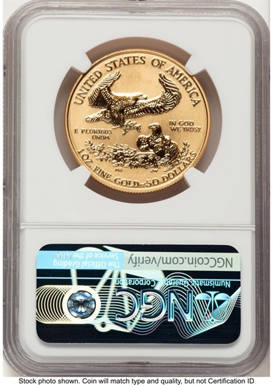 2006-W Reverse Proof Gold Eagle 1 oz Eagle Anniversary Label MS70 NGC ...
