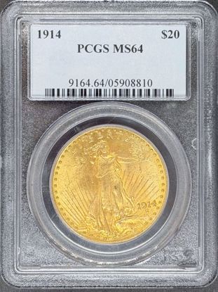 Picture of 1914 $20 St. Gaudens MS64 PCGS
