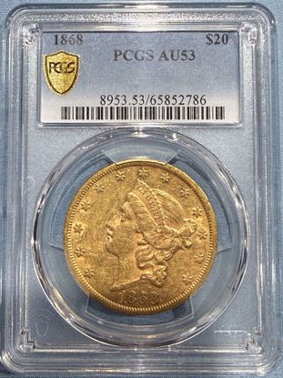 Picture of 1868 $20 Liberty AU53 PCGS