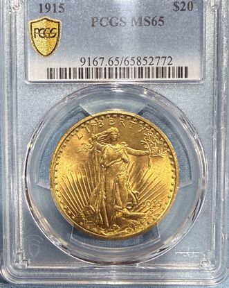 Picture of 1915 $20 St Gaudens MS65 PCGS