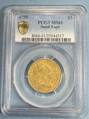 Picture of 1795 $5 Draped Bust Small Eagle MS61 PCGS
